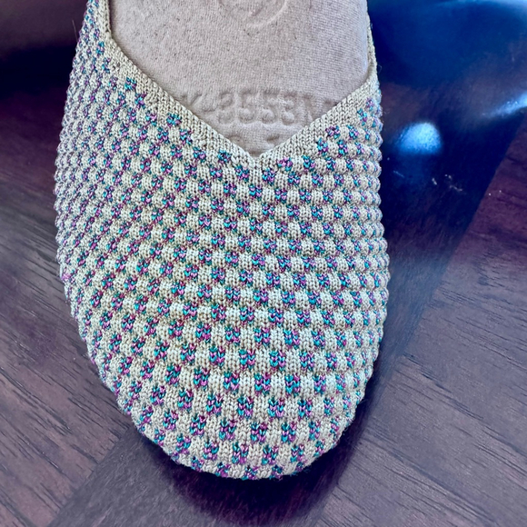 Rothys Limited Edition Multi Metallic Sparkling The Round Flats Shoes Size 11 - Picture 3 of 14